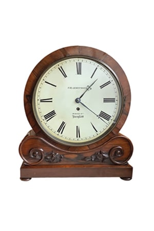 Antieke "Drumhead" Tafelklok